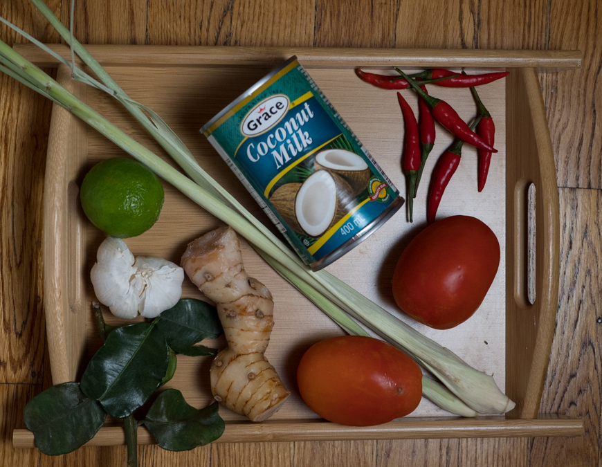 Ingredients for tom yum soup